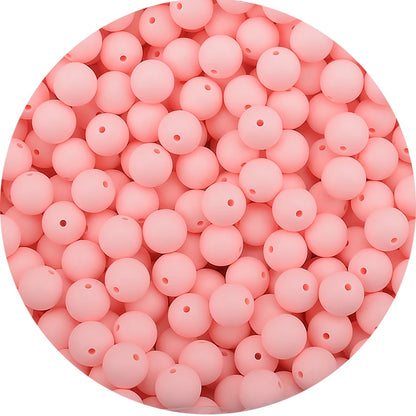 LOFCA 12mm 50pcs/lot Beads Food Grade Silicone Teether Round Beads Baby Chewable Teething Beads Silicone Teether For Diy