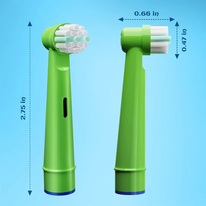 Electric Toothbrush Replacement Heads Compatible with Kids Oral B Braun Soft Bristles and Small Brush Heads for Sensitive Teeth