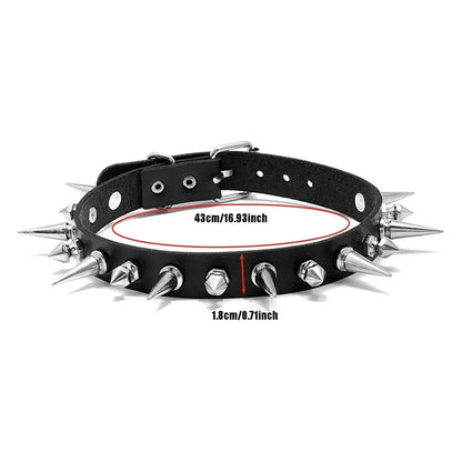 1pc Punk Gothic Necklace Rivet Choker Y2K For Men Women New Year Christmas Party Birthday Valentine's Day Lovers Gifts