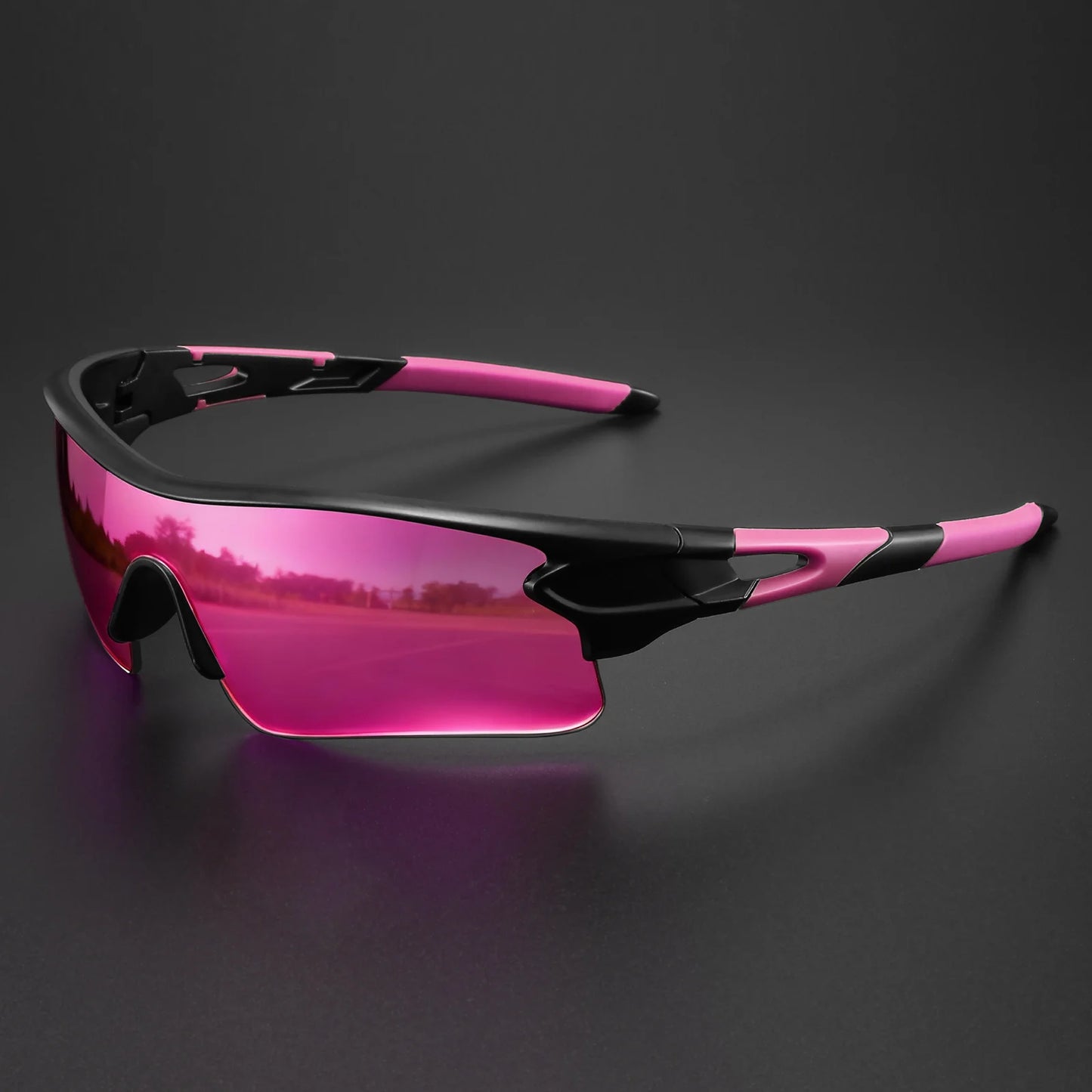 Classic Sports Sunglasses with One-Piece Wraparound UV400 Lens - Unisex Comfort Fit for Cycling, Running, Hiking & Outdoor