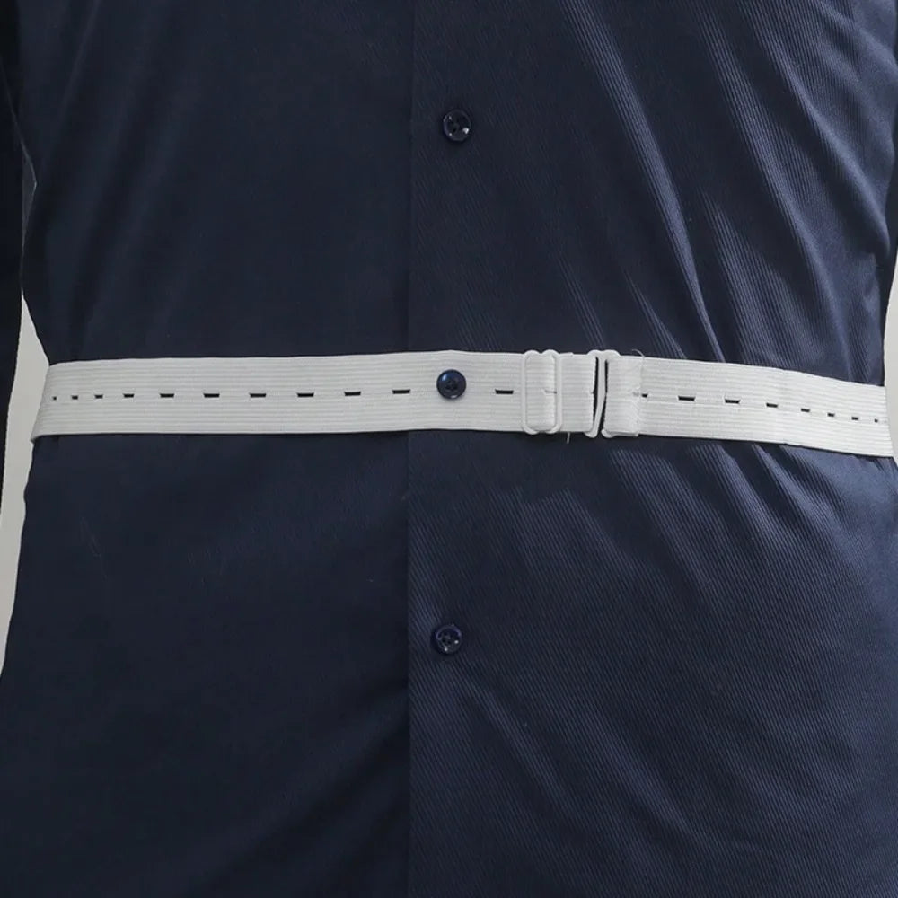 Men'S Nylon Shirt Stays with Anti-Slip Elastic Grip and Adjustable Buckle - Non-Textile Weaved Shirt Holder Straps