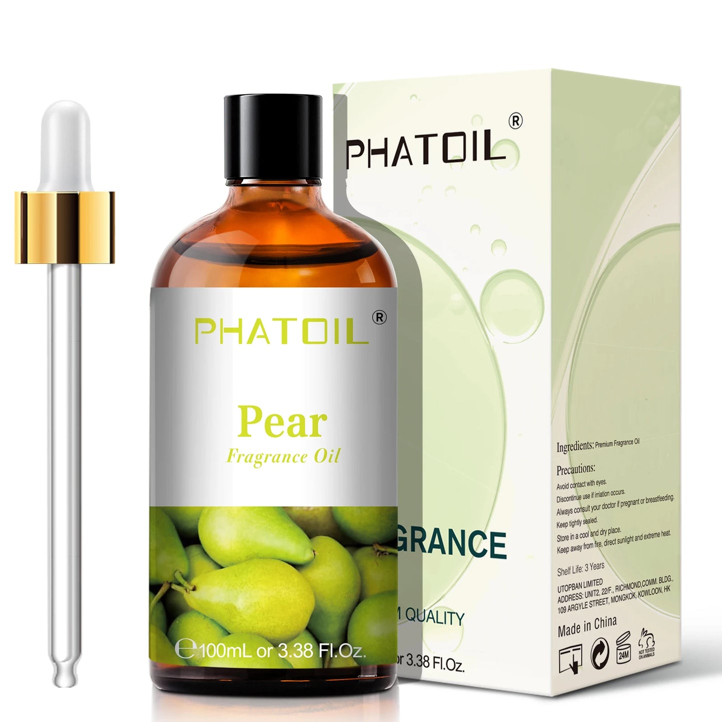 PHATOIL 100ml Fruity Fragrance Oil for Diffuser Candles Making -Coconut & Vanilla Strawberry Lemon Peach Aroma Essential Oils