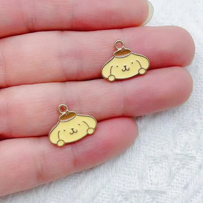 10/14PCS cartoon cute little animal DIY handmade jewelry accessories alloy drip pendant earrings earrings jewelry