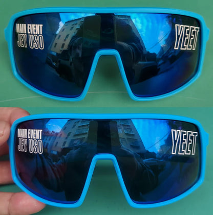 Jey Uso YEET Sunglasses Sports Shades MAIN EVENT Blue Glasses Bloodline USOS RARE Colors Motorcycle Glasses