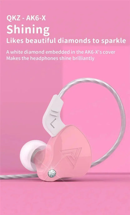 QKZ CK5 FiLe Wired Earphone with Microphone HiFi Music Earphone Professional Gaming And Sports Noise Cancelling Headphones