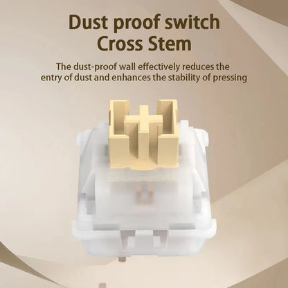 Outemu Yellow Jade Silent Switches 5Pin HP Tactile Custom Mechanical Keyboard Mute MX Switch Pre-lubed for Gaming Office