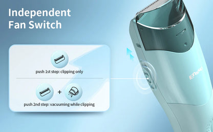Vacuum Hair Clippers for Kids & Men Rechargeable Cordless Hair Cutting Machine with Safe Ceramic Blade Waterproof Hair Trimmers