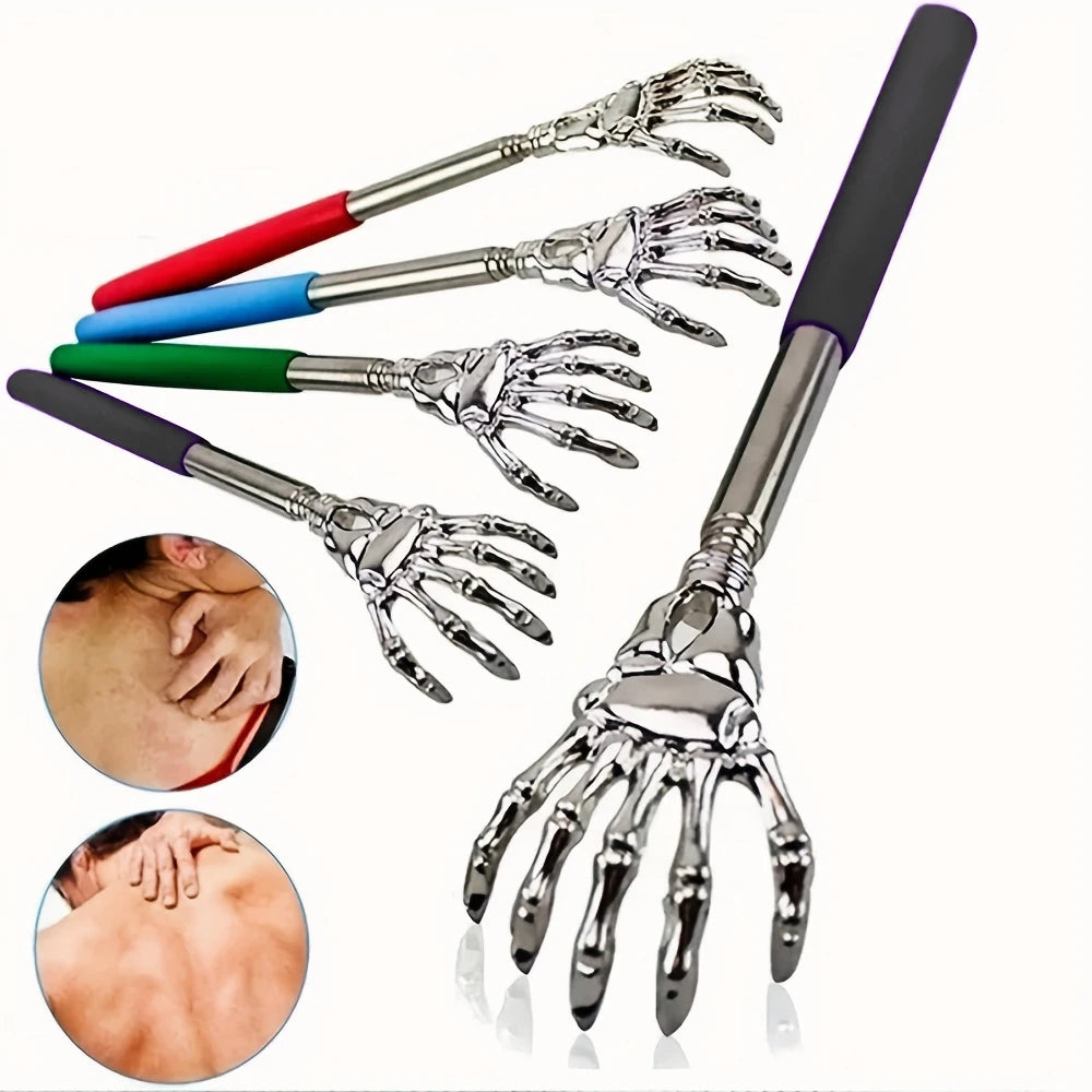 Compact Telescopic Back Massager – Portable Extendable Stainless Steel, Ideal Birthday Gift & Christmas Stocking Stuffer for Sen
