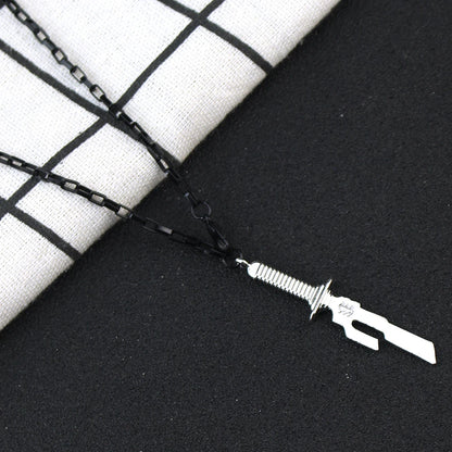 Anime Jujutsu Kaisen Fushiguro Toji Sword Necklace Spear Of Tianri Knife Pendant Cosplay Necklaces For Unisex Choker Jewelry