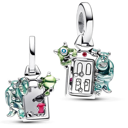 Hot Sell MINISO Disney 925 Sterling Silver Animals Mobilization Charms Beads Hot Original Bracelet DIY Jewelry Women Pendant