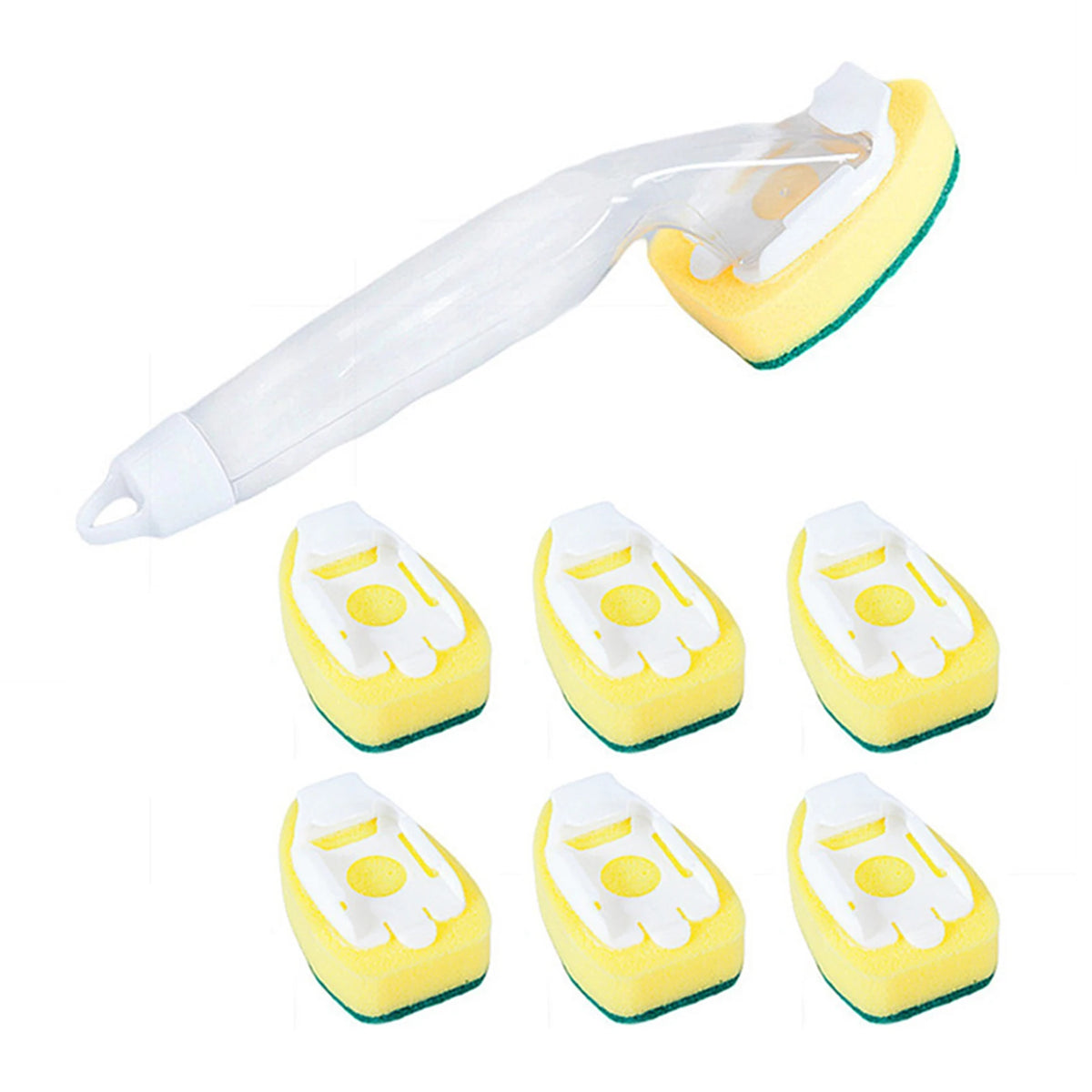Dish Wand Soap Cleaning Brush Set Replacement Sponge Refill Liquid Washing Home Kitchen Sink Scrubber Cleaning Tool