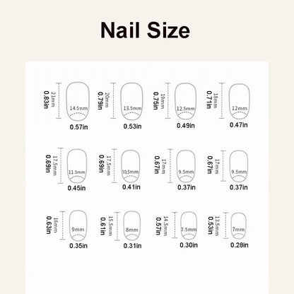 24pcs/set short square fake nails for women girls faux ongles fashion glitter geometric flowers design press on false nail kit