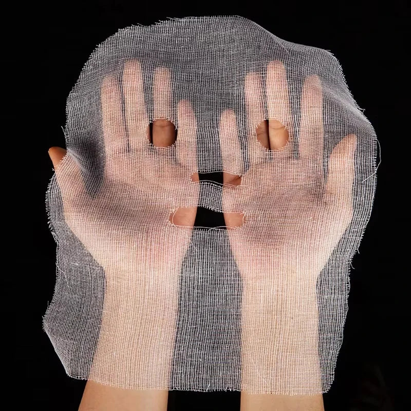 500/100pcs Ultra-thin Facial Gauze Mask Pure Cotton Disposable Gauze Face Mask Paper DIY Skincare Facial Masks For Beauty Salons
