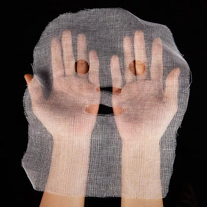 500/100pcs Ultra-thin Facial Gauze Mask Pure Cotton Disposable Gauze Face Mask Paper DIY Skincare Facial Masks For Beauty Salons