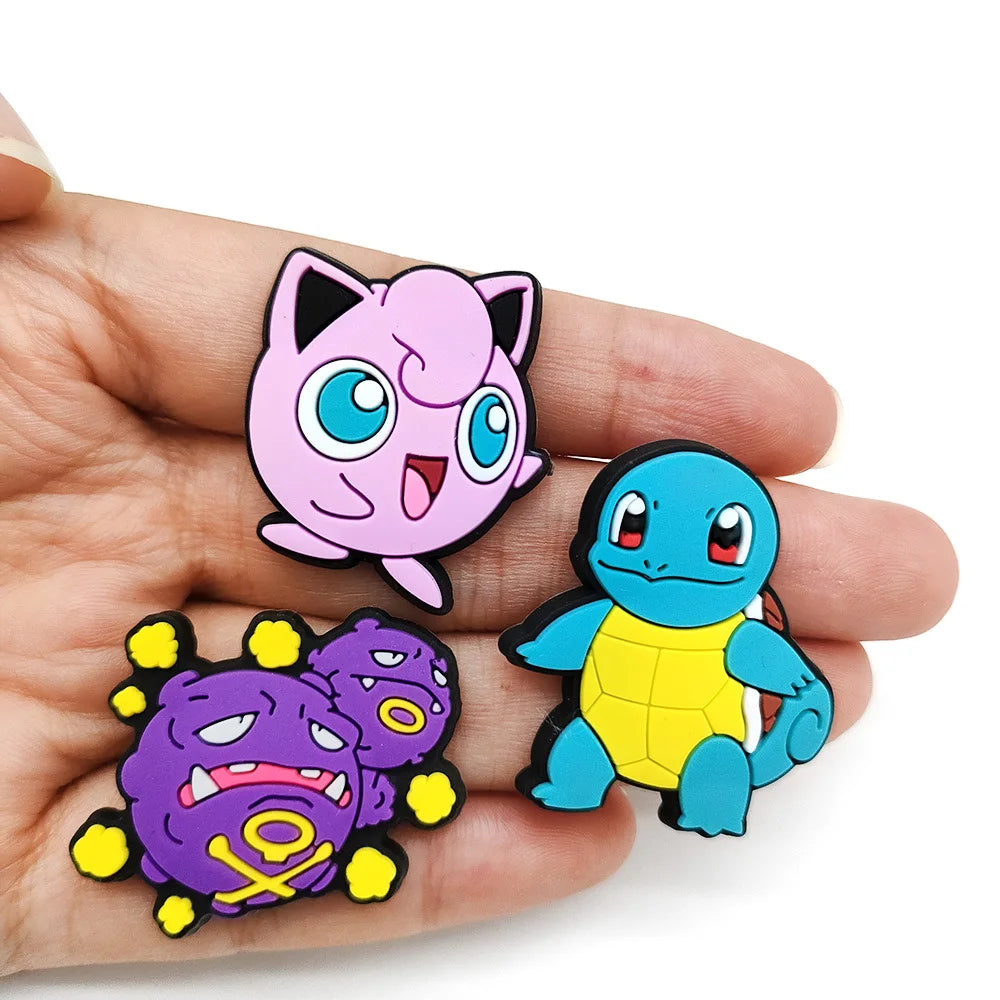 27Pcs Potdemiel Pokémon Series Shoe Charms For DIY Charms Shoe Decoration Accessories Shoe Pins Bubble Slides Sandals