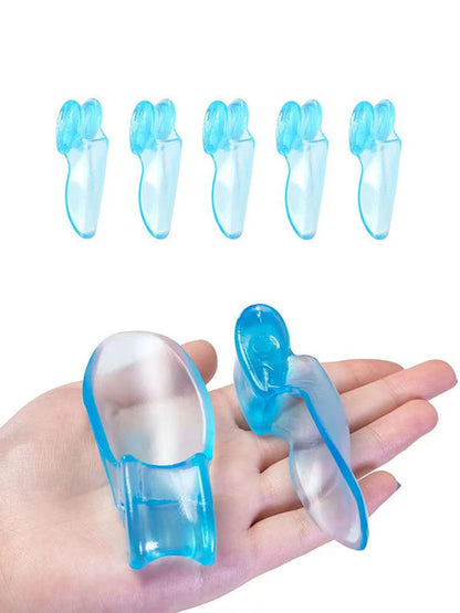 2pc Silicone Toe Splitter Correction Device For Hallux Valgus Large Foot Bone Separation Toe Sleeve Toe Splitter Manicure Tools