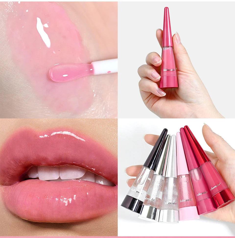 Lakerain Lip Plumper Deep Hydration Long-Lasting Nourishment High-Shine Gloss Shining Voluminous Finish Lip Moisturizing Liquid