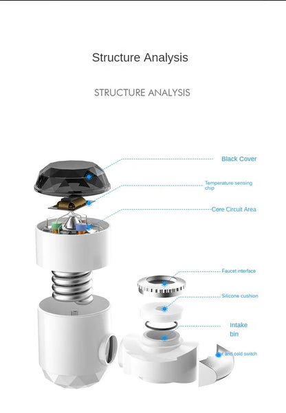 Kitchen Electric Water Heater Tap Instant Hot Water Faucet Heater Cold Heating Faucet Tankless Instantaneous Water Heater