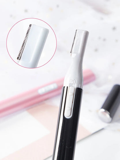 Electric Mini Eyebrow Trimmer Shaver Hair Removal Facial Neck Body Arms Legs Blur - Rechargeable Personal Grooming Kit