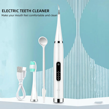 Electric Teeth Cleaner Dental Scaler Waterproof Oral Care Plaque Spatula Removes Tartar Dental Scraper Dental Instrument