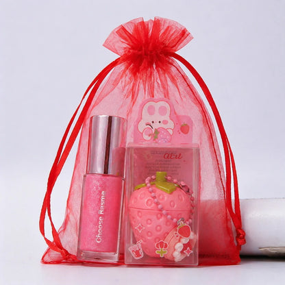 4-Color Random Sending Strawberry Lip Gloss Lipstick Moisturizing Winter Antifreeze Anti Crack Moisturizing Lasting lip balm