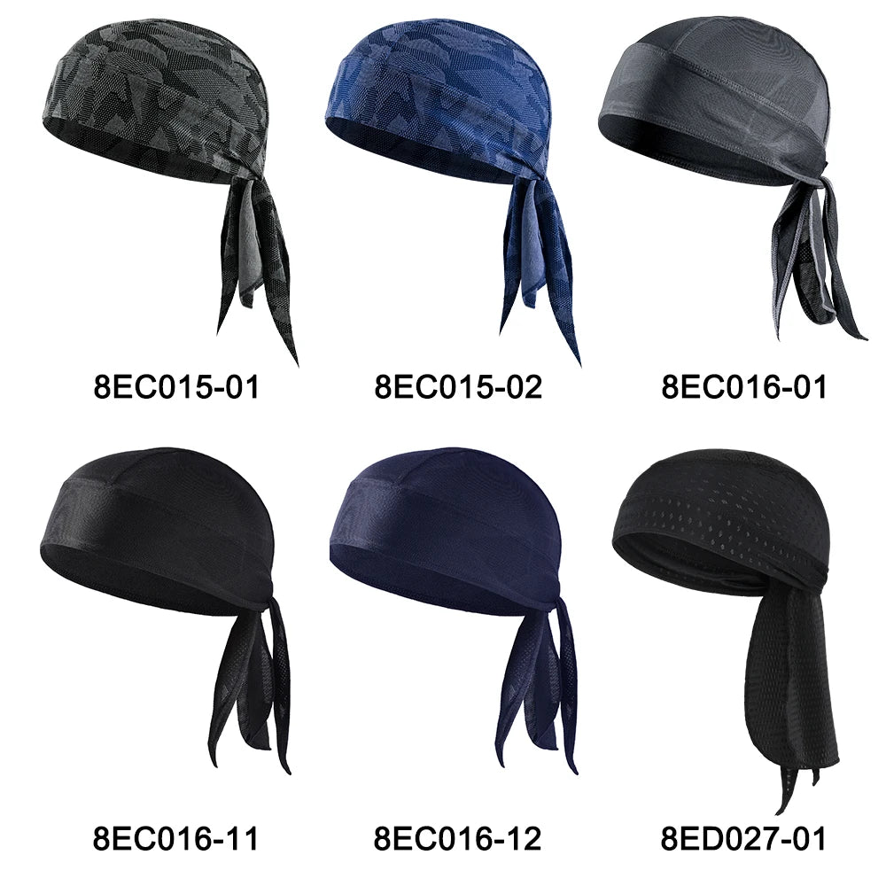 Summer Breathable Running Caps Pirate Hat Outdoor Sport Sun Protection Headscarf Cycling Helmet Liner Quick Dry Beanies Bandana