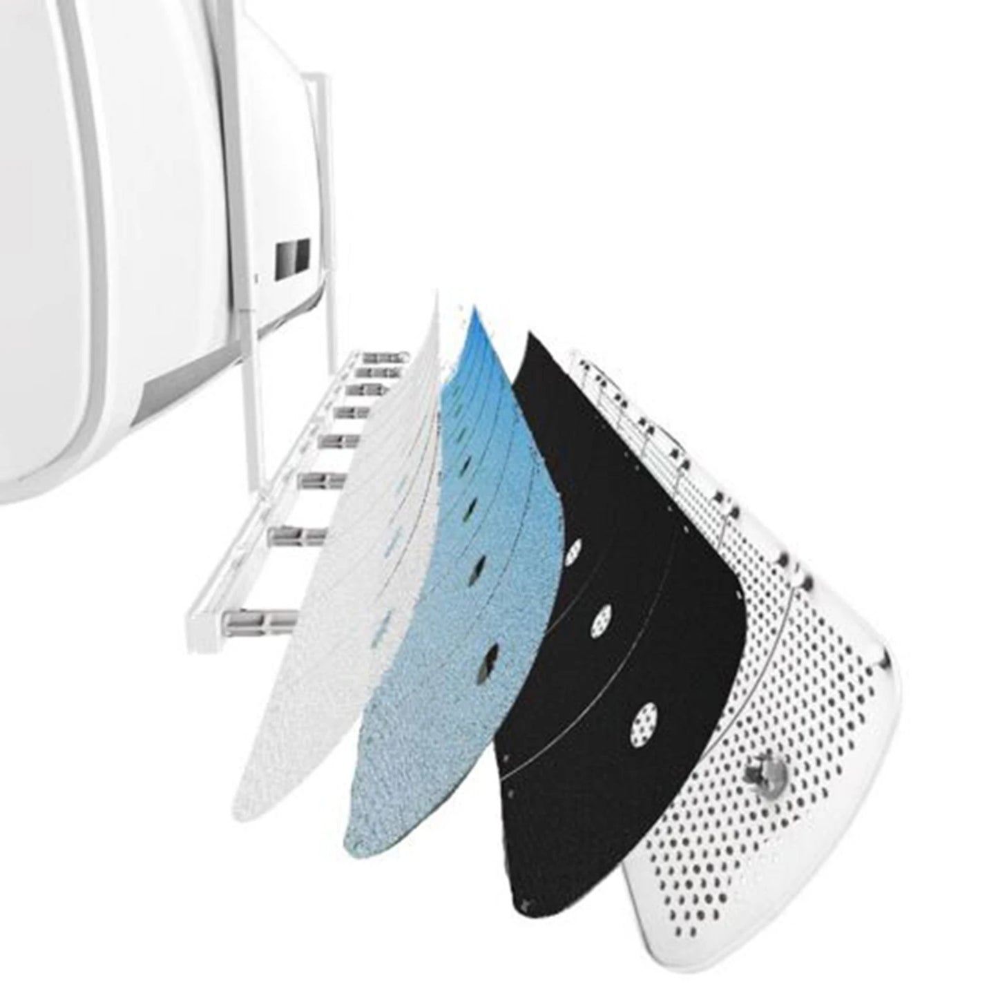 Wall Mounted Air-Conditioning Baffle Adjustables Anti Direct Blowing Windshield Baffles with 8 Leaves Air-Diverter Cover