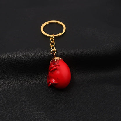 Fashing Popular anime Red Elliptical three-dimensional pendant Necklace Egg Of King Cosplay  Arc Resin Pendant Accessories Gift