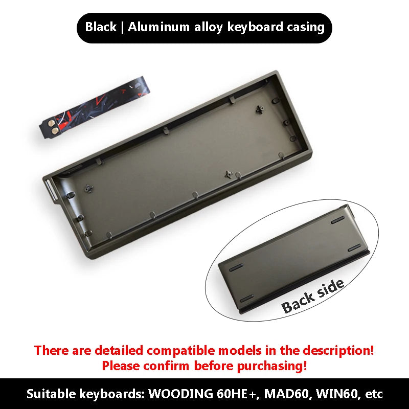 NEW H60 Aluminum Alloy Case Custom CNC Mechanical Keyboard Shell for Wooting MAD60 AULA WIN66 GATERON GT60 Magnetic Keyboard