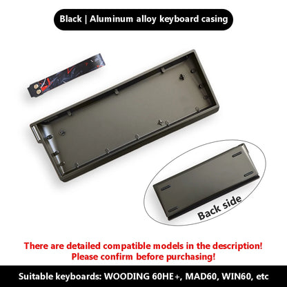 NEW H60 Aluminum Alloy Case Custom CNC Mechanical Keyboard Shell for Wooting MAD60 AULA WIN66 GATERON GT60 Magnetic Keyboard