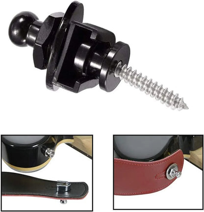 Guitar Strap Buttons Pins 1/2PCS 3 Color For Choose Premium Guitar Strap Locks Metal Security Strap Buttons Metal End Pins