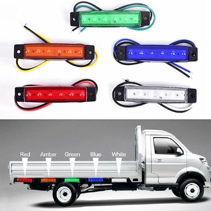 2Pcs Truck Led Side Light 12/24V For Car Auto Truck Lorry Trailer Side Marker Indicators Turn Signal Lights Tail Warning Lamp