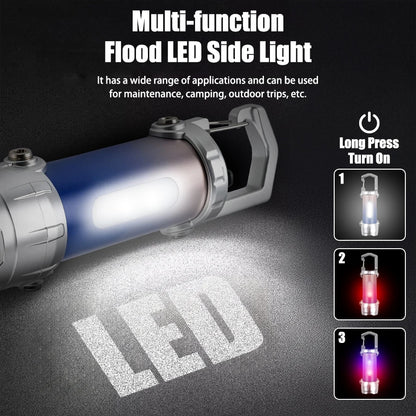 MINI USB Rechargeable LED Flashlight Portable Tail Magnet Work Light Super Bright Camping Lantern Side COB Emergency Torch Light