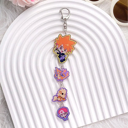 Pokémon Characters Pikachu Bulbasaur Jigglypuff Acrylic Keychain Bag Charms Accessories Backpack Pendant Key Holder Friend Gifts