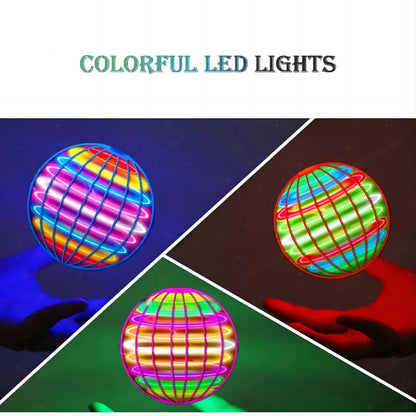 LED Colorful Flying Ball Automatic Boomerang Hover Orb, Gyroscopic Anti-Gravity Black Tech Magic Flying Toys for Children Gifts