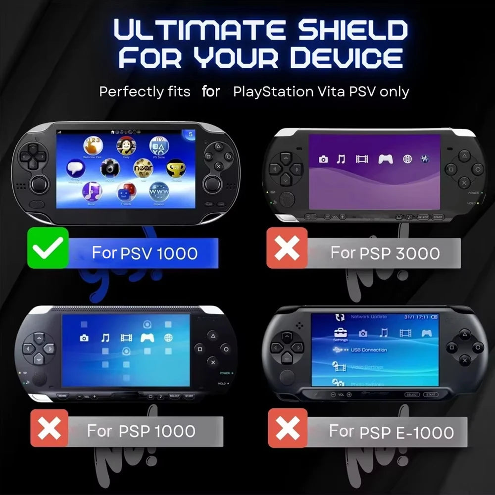 Clear Crystal Hard Shell Case for PS Vita 1000 Handheld Transparent Protective Full Cover for Sony PSV 1000 Gaming Accessories