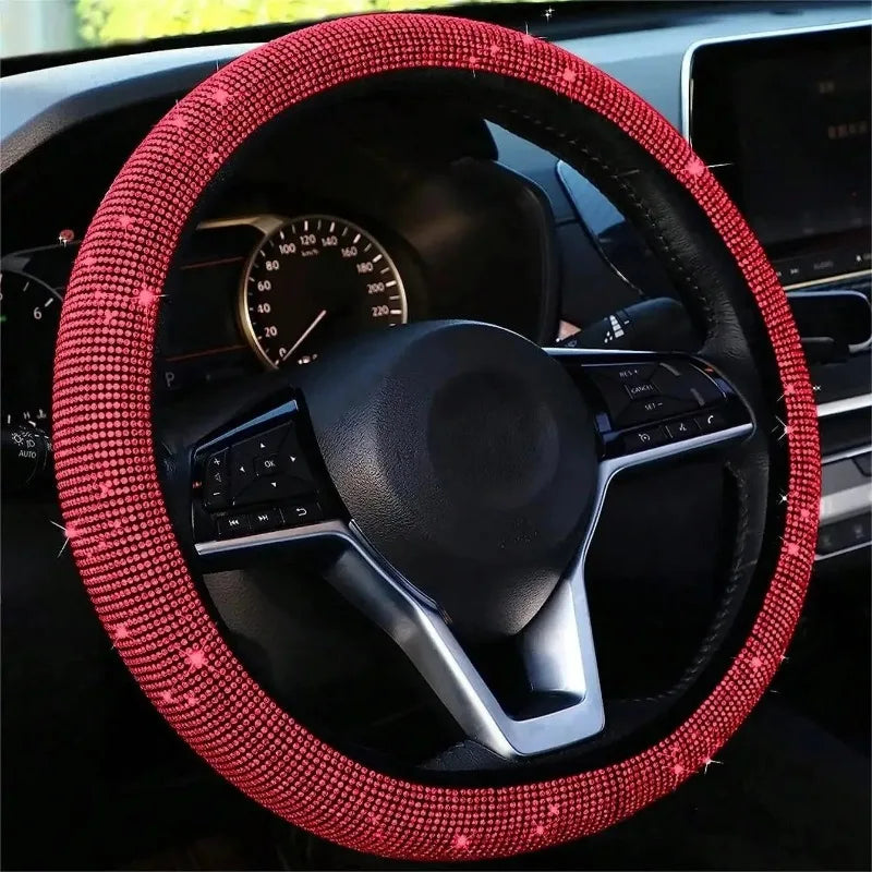 Universal Car Steering Wheel Cover Protector Anti-Slip Universal Size Fit 15inch /38cm Diameter Fashionable Car Accessories