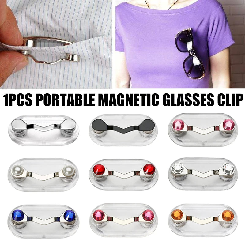 Magnetic Sunglasses Glasses Holder Badge Hangaing Headset Brooch Durable Hook Multi-Purpose Magnetic Clip for Glasses Badge