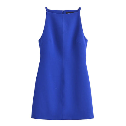 HXAO New White Black Dress Women Off Shoulder Halter Short Dresses Summer Elegant Party Dresses Bodycon Red Blue Mini Dress
