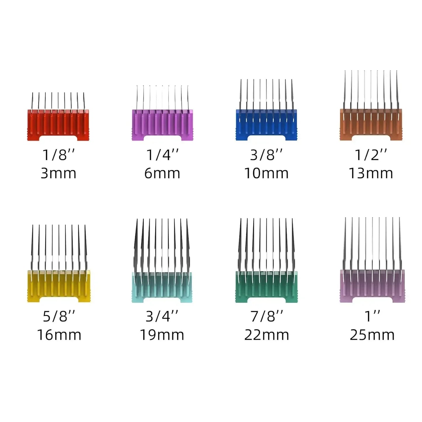 8-Colors Animal metal Combs set Fit For Wahl Professional Pet/Dog/Cat/Horse Clipper Arco,Bravura,Chromado,Creativa,Figura,Motion