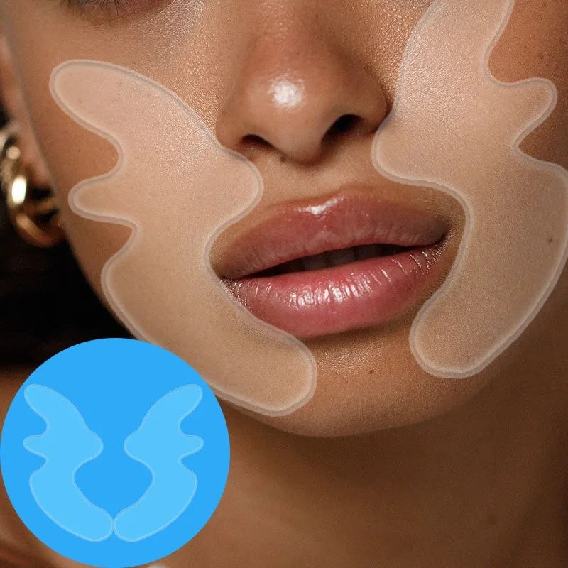 Reusable Silicone Facial Patches for Smile Lines & Chin Anti-Wrinkle Skin Lifting Overnight Facial Patches Reduce Fine Lines