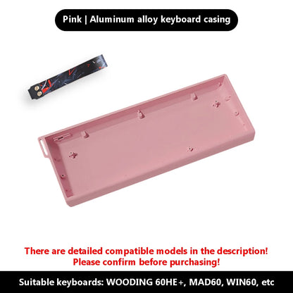 NEW H60 Aluminum Alloy Case Custom CNC Mechanical Keyboard Shell for Wooting MAD60 AULA WIN66 GATERON GT60 Magnetic Keyboard