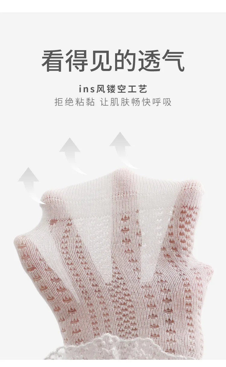 Baby Girls Socks Princess Lace Kids Socks Summer Thin Mesh  Children Cotton Socks Boneless Newborn Tube Socks For 0-8Y