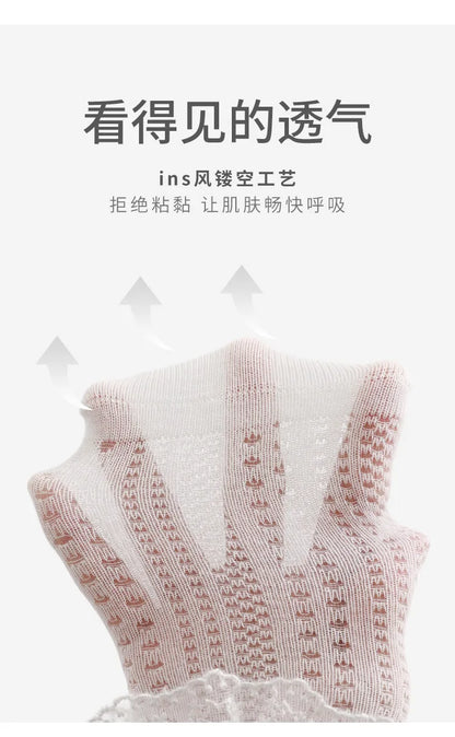 Baby Girls Socks Princess Lace Kids Socks Summer Thin Mesh  Children Cotton Socks Boneless Newborn Tube Socks For 0-8Y