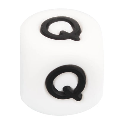 Lofca 100Pcs 12MM Silicone Letter Beads Silicone Beads Loose Beads Food Grade DIY Bracelet Necklace Pacifier Chain Accessories