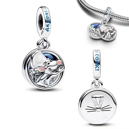Hot Sell MINISO Disney 925 Sterling Silver Animals Mobilization Charms Beads Hot Original Bracelet DIY Jewelry Women Pendant