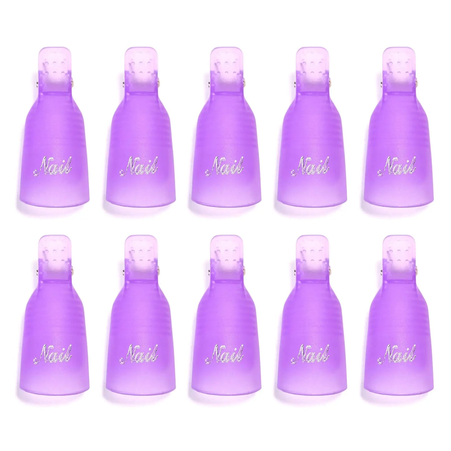 LULAA 10Pcs/16Pcs Plastic Nail Art Soak Off Cap Clip UV Gel Polish Remover Wrap Tool for Fingernail Removal Soak Off Clips