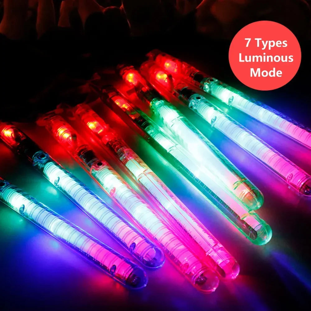 Glow Sticks Fiber Optic Light Up Wands LED Night Lighting Props for Birthday Wedding Dark Parties Concerts Christmas Halloween
