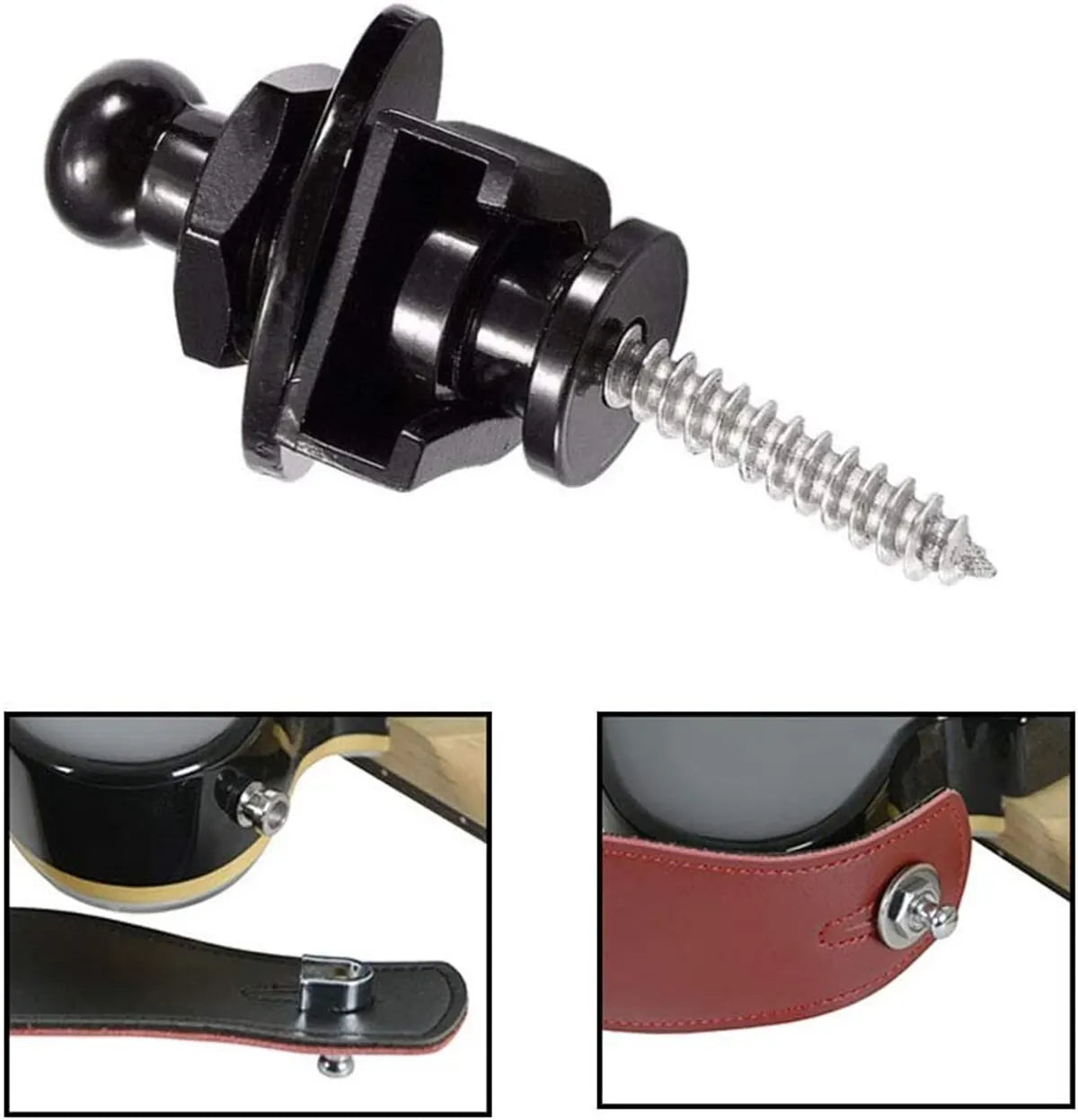 Guitar Strap Buttons Pins 1\2\4PCS 3 Color For Choose Premium Guitar Strap Locks Metal Security Strap Buttons Metal End Pins