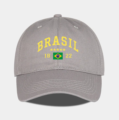 Brazil Flag Five-Star Soft-Top Baseball Cap Stylish Athletic Look Perfect for Daily Match Viewing and Outdoor Sports Great Gift